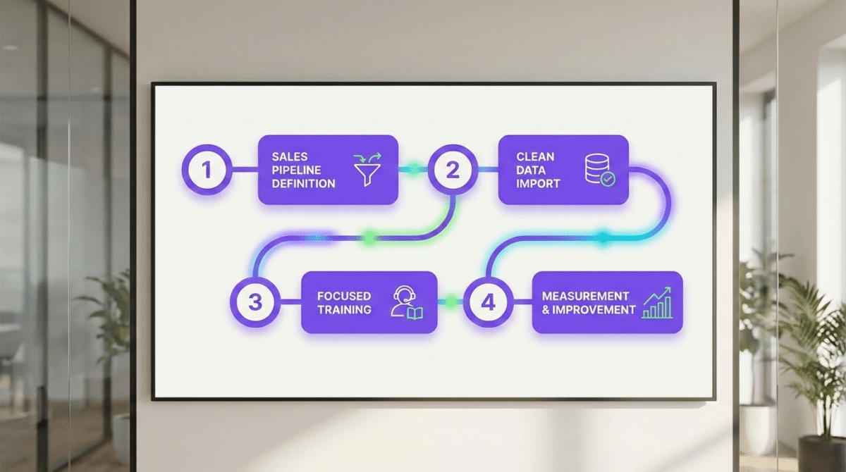 ארבעה צעדים להטמעת מערכת CRM לעסק קטן בהצלחה