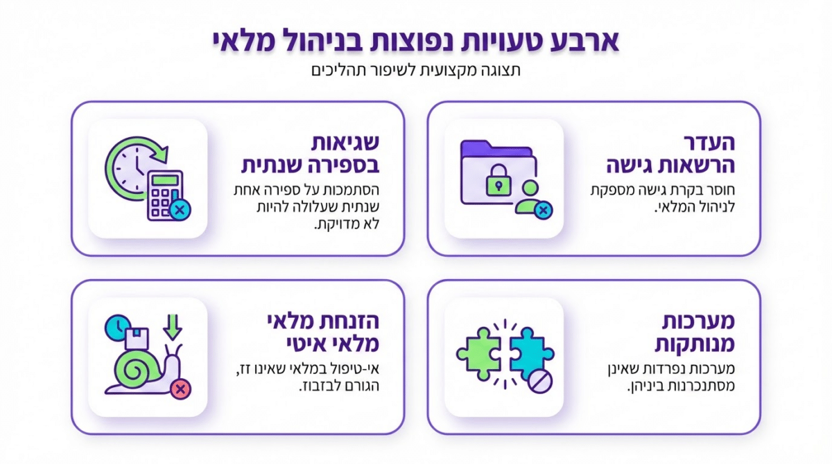 טעויות נפוצות בניהול מלאי שגורמות להפסדים כספיים