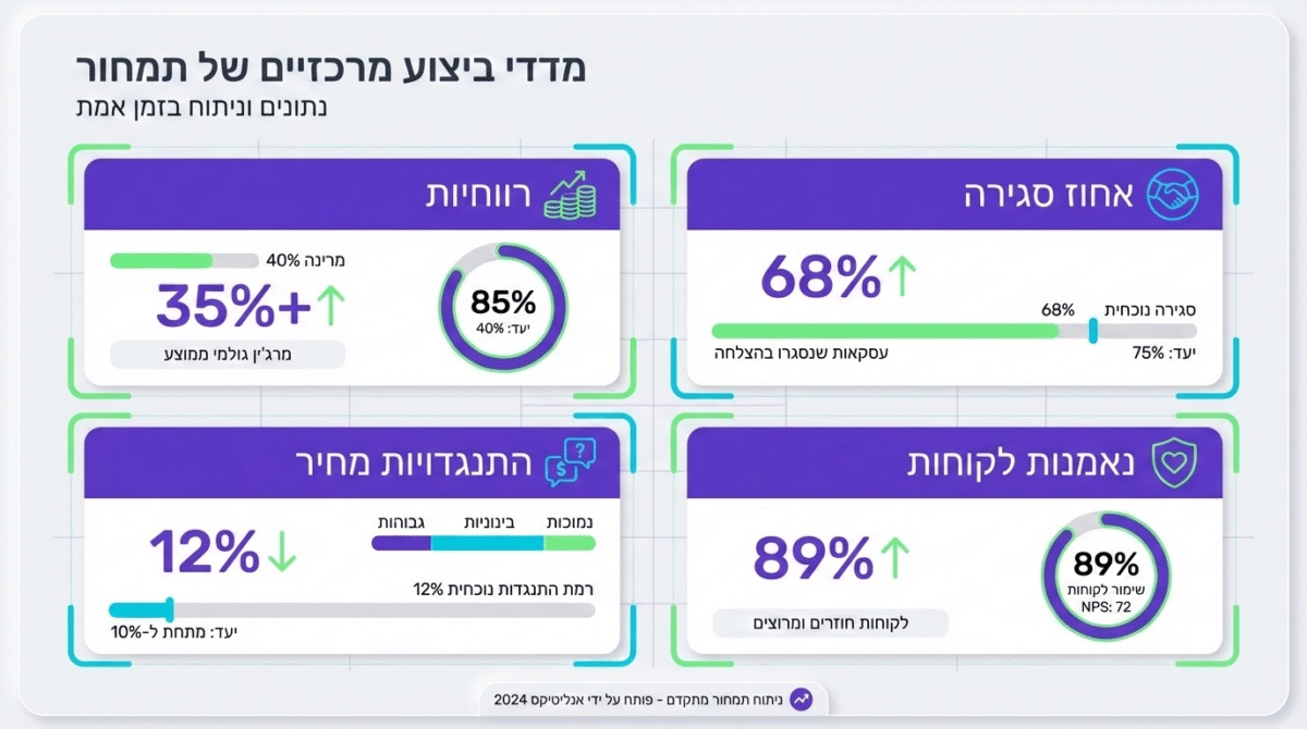 מדדים לבדיקת אפקטיביות התמחור בעסק