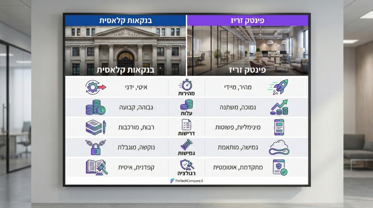 השוואה בין פקטורינג בנקאי לפקטורינג מחברת מימון פרטית