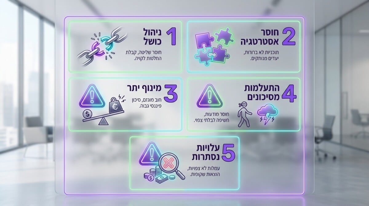 טעויות נפוצות באסטרטגיית מימון עסקים