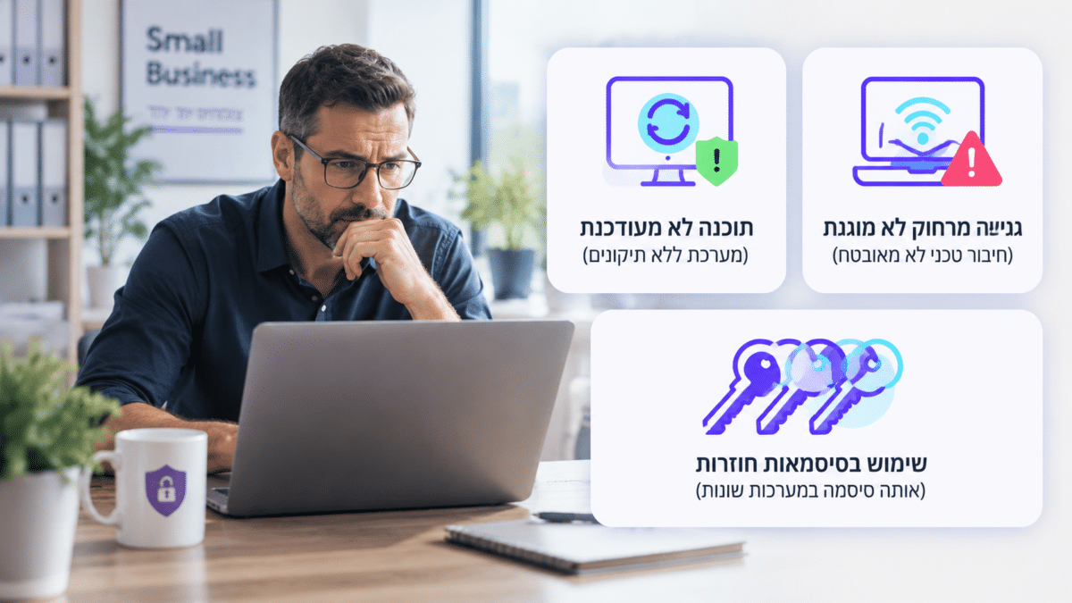 תרשים המסביר מדוע עסקים קטנים חשופים למתקפות סייבר אוטומטיות