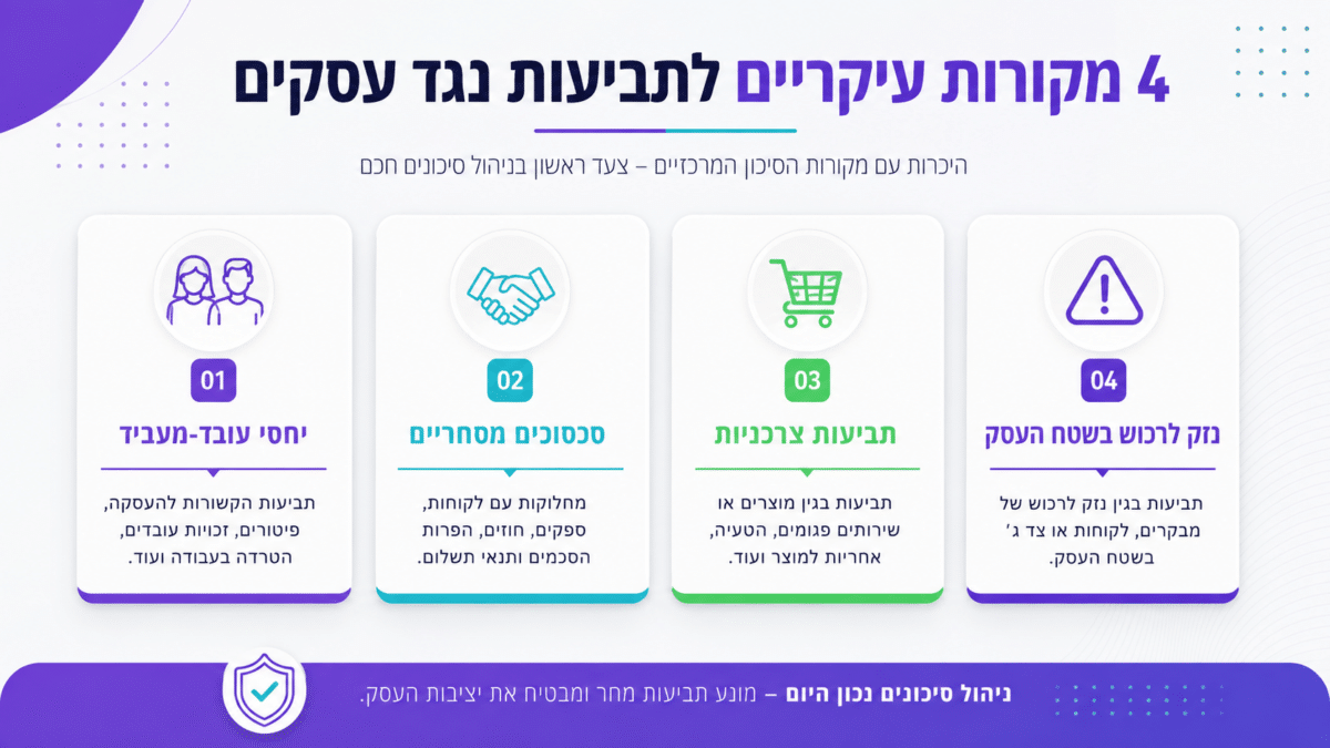 סיכונים משפטיים עסק: המדריך המלא למניעת תביעות ועמידה ברגולציה